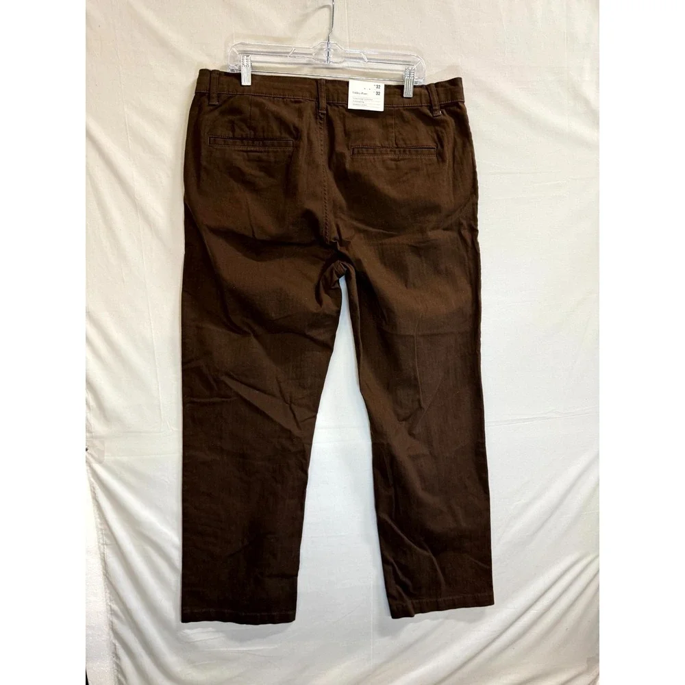 Goodfellow & Co Utility Pants Mens 32x32 Brown Stretch Relaxed Fit Straight Leg